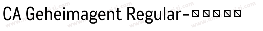 CA Geheimagent Regular字体转换